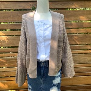 LUCKY BRAND BEAUTIFUL OPEN KNIT CARDIGAN